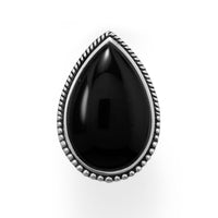 Thumbnail for Large Black Onyx with Beaded Edge Ring