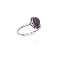 Thumbnail for Delicate Oval Amethyst with Rope Edge Ring