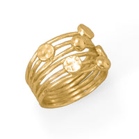 Thumbnail for Serving Looks! 14 Karat Gold Plated 6 Row Disc Ring