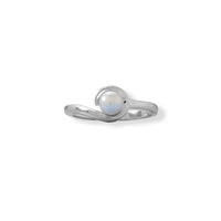 Thumbnail for Rhodium Plated Hook Design Pearl Ring