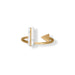 14 Karat Gold Plated Geometric Howlite Wrap Ring