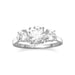 Rhodium Plated Ring with Three Round CZs