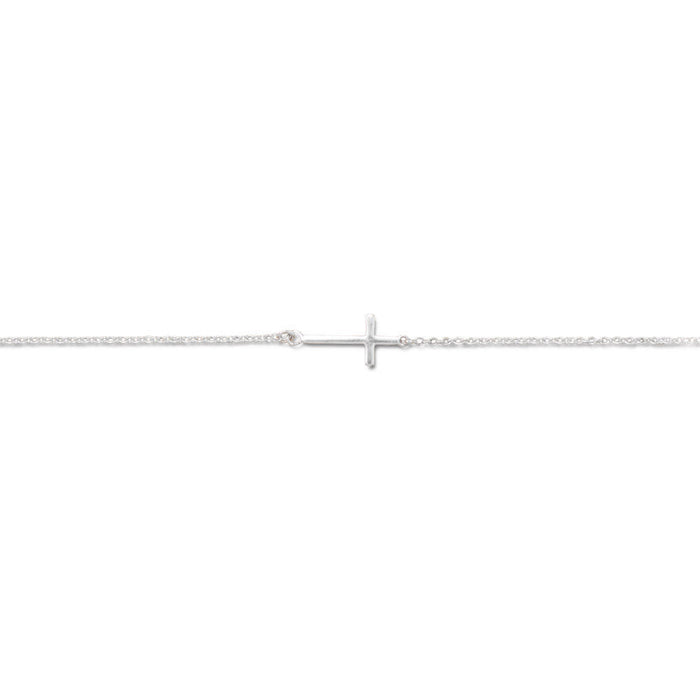 11" + 1" Sideways Cross Anklet