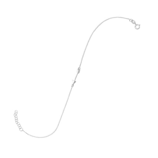 11" + 1" Sideways Arrow Anklet