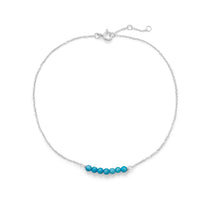 Thumbnail for Blue Howlite Bead Bar Anklet