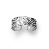 Thumbnail for Oxidized Feather Toe Ring