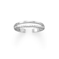 Thumbnail for Two Row Bead and Band Toe Ring