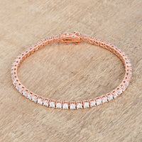 Thumbnail for 5.75ct Rose Goldtone Cubic Zirconia Tennis Bracelet