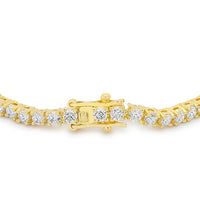 Thumbnail for Goldtone Finish Victorian Cubic Zirconia Tennis 7 Inch Bracelet