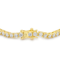 Thumbnail for Goldtone Finish Victorian Cubic Zirconia Tennis 7 Inch Bracelet