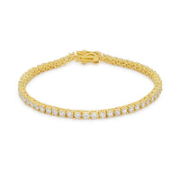 Thumbnail for Goldtone Finish Victorian Cubic Zirconia Tennis 8 Inch Bracelet