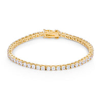 Thumbnail for Goldtone Finish Victorian Cubic Zirconia Tennis 7 Inch Bracelet