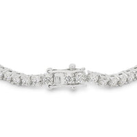 Thumbnail for Silvertone Finish Victorian Cubic Zirconia Tennis 7 Inch Bracelet