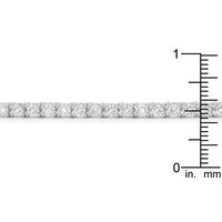 Thumbnail for Silvertone Finish Victorian Cubic Zirconia Tennis 7 Inch Bracelet