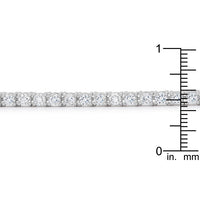 Thumbnail for Silvertone Finish Victorian Cubic Zirconia Tennis 8 Inch Bracelet