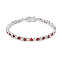 Thumbnail for Ruby Red Cubic Zirconia Tennis Bracelet