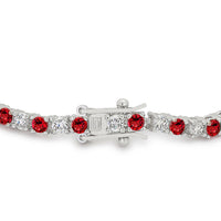 Thumbnail for Ruby Red Cubic Zirconia Tennis Bracelet