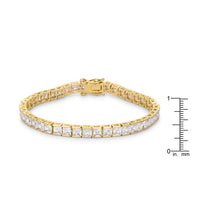 Thumbnail for Princess Cut CZ Gold Tone Tennis Bracelet