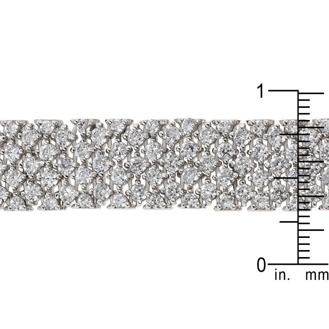 Cubic Zirconia Buckle Bracelet