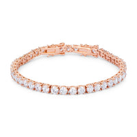 Thumbnail for 17.6 Ct Rosegold Tennis Bracelet with Shimmering Round CZ