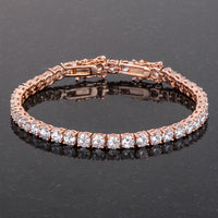 Thumbnail for 17.6 Ct Rosegold Tennis Bracelet with Shimmering Round CZ