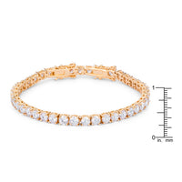 Thumbnail for 17.6 Ct Gold Plated Tennis Bracelet with Shimmering Round CZ