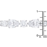 Thumbnail for Elegant Pear and Round Cubic Zirconia Tennis Bracelet