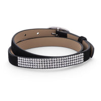 Thumbnail for Stylish Black Colored Wrap Bracelet with Crystals