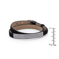 Thumbnail for Stylish Black Colored Wrap Bracelet with Crystals