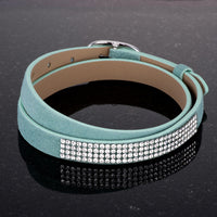 Thumbnail for Stylish Turquoise Colored Wrap Bracelet with Crystals