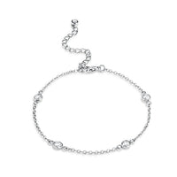 Thumbnail for 1ct Rhodium Plated Clear CZ Round Bezel Saturn