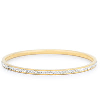 Thumbnail for Simple Goldtone Finish Crystal Bangle