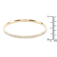 Thumbnail for Simple Goldtone Finish Crystal Bangle
