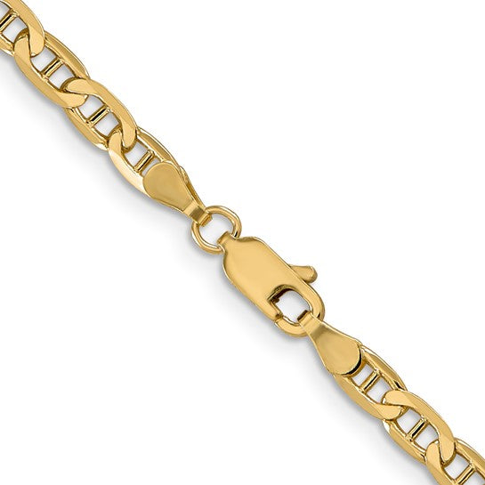 14karat 3.75mm Concave Anchor Chain