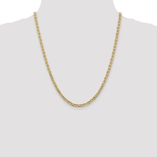 14karat 3.75mm Concave Anchor Chain