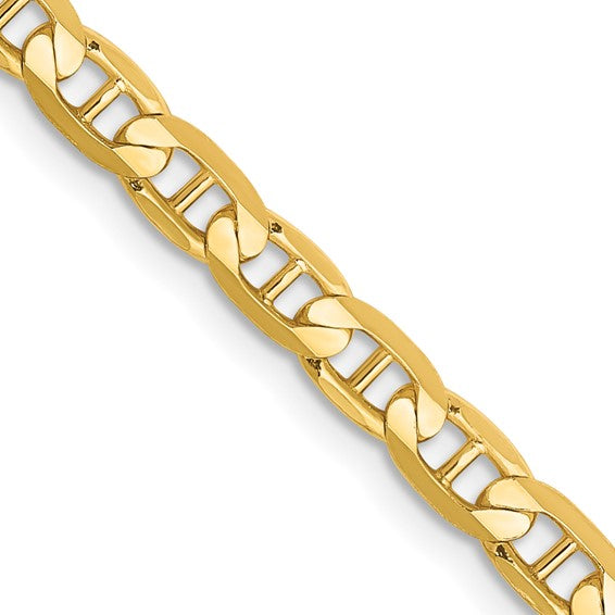 14karat 3.75mm Concave Anchor Chain