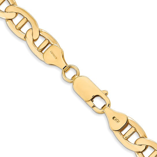 14karat 7mm Concave Anchor Chain