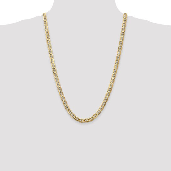14karat 7mm Concave Anchor Chain