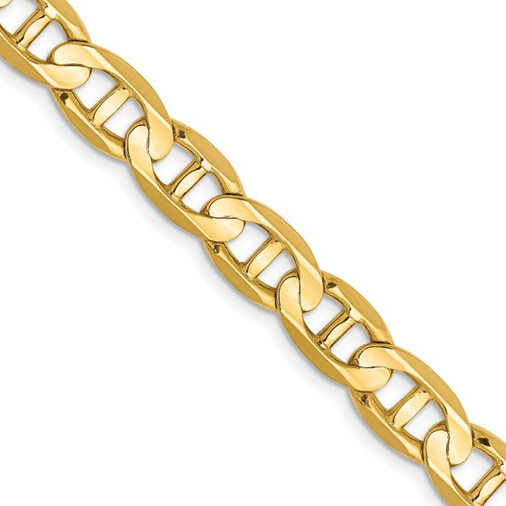 14karat 7mm Concave Anchor Chain
