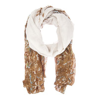 Thumbnail for Brown Mona Watercolor Floral Scarf