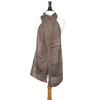 Thumbnail for Taupe Hanna Knitted Pocket Scarf