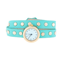 Thumbnail for Mint Round Studded Wrap Watch