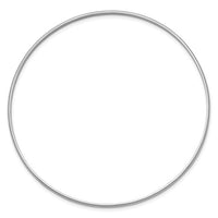 Thumbnail for 14karat White Gold 2mm Solid Polished Half-Round Slip-On Bangle