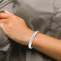 Thumbnail for 14karat White Gold High Polished 10.00mm Hinged Bangle