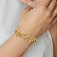 Thumbnail for 14Karat Filigree Butterfly Hinged Bangle Bracelet