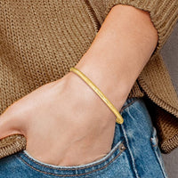 Thumbnail for 14karat Textured Flexible Bangle