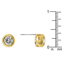 Thumbnail for Gold Bezel Stud Earrings