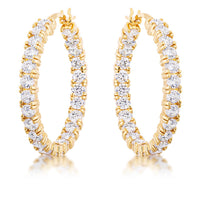 Thumbnail for 18k Gold Plated Eternity Hoop Earrings