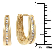 Thumbnail for Elegant Goldtone Finish Cubic Zirconia Hoop Earrings