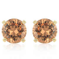 Thumbnail for Simple Champagne Cubic Zirconia Studs